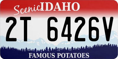 ID license plate 2T6426V