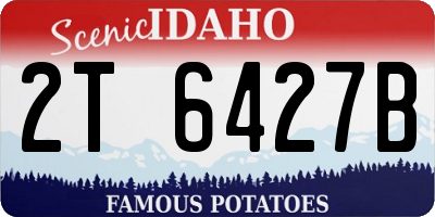 ID license plate 2T6427B