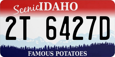 ID license plate 2T6427D