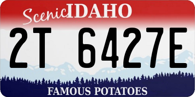 ID license plate 2T6427E