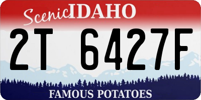 ID license plate 2T6427F