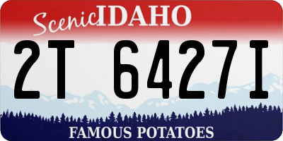 ID license plate 2T6427I