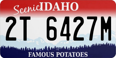 ID license plate 2T6427M