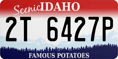 ID license plate 2T6427P
