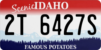 ID license plate 2T6427S