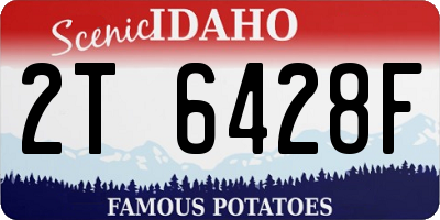 ID license plate 2T6428F