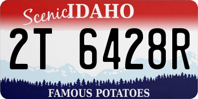 ID license plate 2T6428R