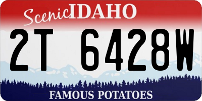 ID license plate 2T6428W