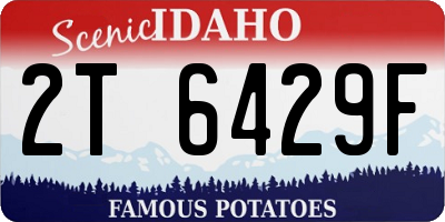 ID license plate 2T6429F