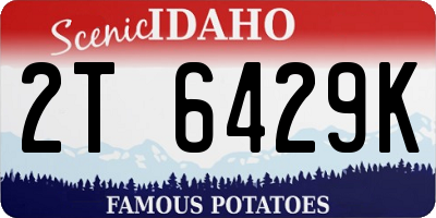 ID license plate 2T6429K