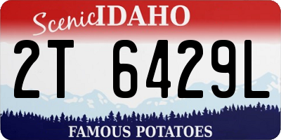 ID license plate 2T6429L