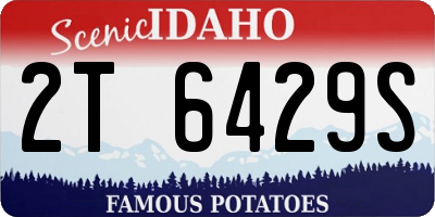 ID license plate 2T6429S