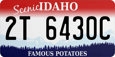 ID license plate 2T6430C