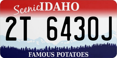 ID license plate 2T6430J