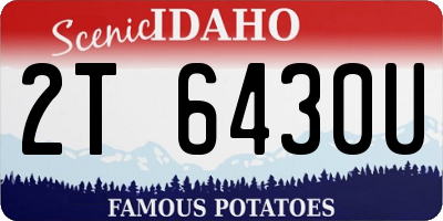 ID license plate 2T6430U