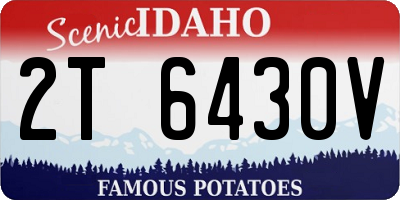ID license plate 2T6430V