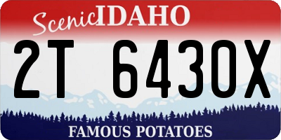 ID license plate 2T6430X