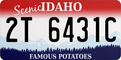ID license plate 2T6431C