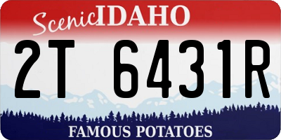ID license plate 2T6431R