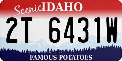 ID license plate 2T6431W