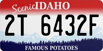 ID license plate 2T6432F