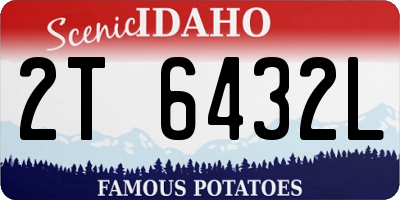 ID license plate 2T6432L