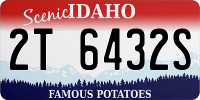 ID license plate 2T6432S