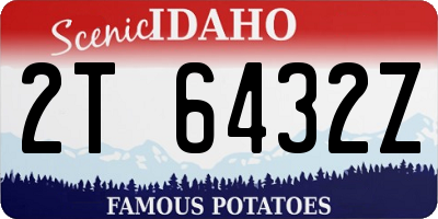 ID license plate 2T6432Z