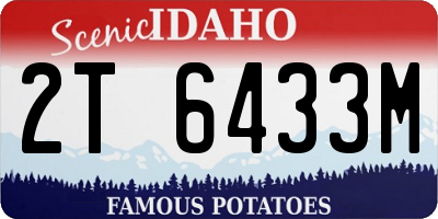 ID license plate 2T6433M