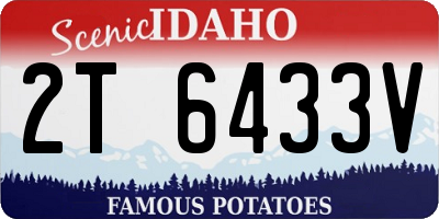ID license plate 2T6433V