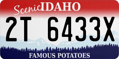 ID license plate 2T6433X