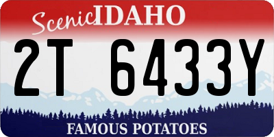ID license plate 2T6433Y