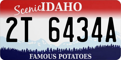 ID license plate 2T6434A