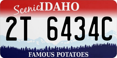 ID license plate 2T6434C