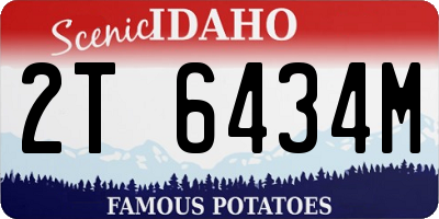 ID license plate 2T6434M