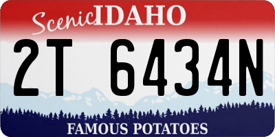 ID license plate 2T6434N