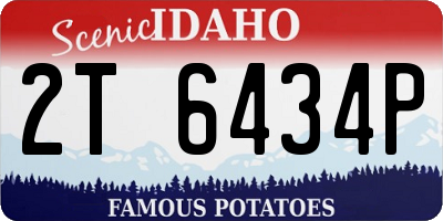 ID license plate 2T6434P