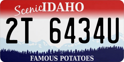 ID license plate 2T6434U