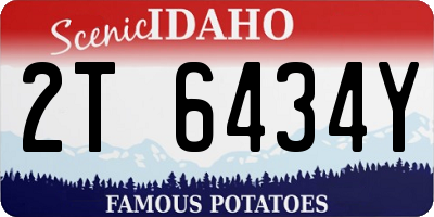 ID license plate 2T6434Y