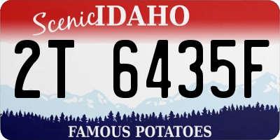 ID license plate 2T6435F