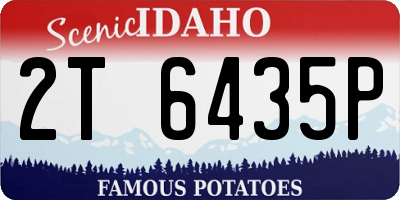 ID license plate 2T6435P
