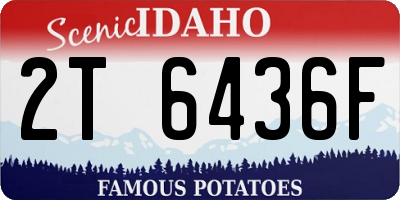 ID license plate 2T6436F