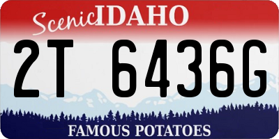 ID license plate 2T6436G