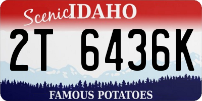 ID license plate 2T6436K