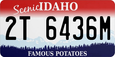 ID license plate 2T6436M