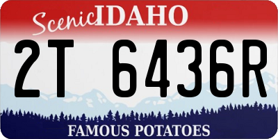 ID license plate 2T6436R