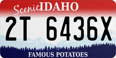 ID license plate 2T6436X