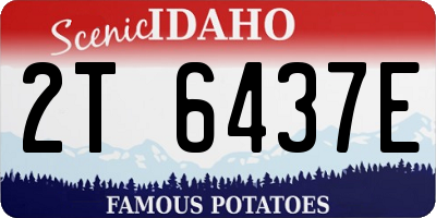ID license plate 2T6437E