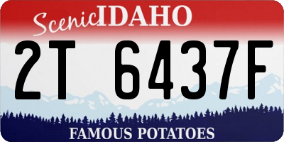 ID license plate 2T6437F