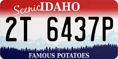 ID license plate 2T6437P
